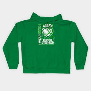 I Wear Green For Niece Cerebral Palsy Awareness Kids Hoodie